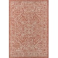 thumbnail image 2 of MORI SMB104A-5 Malta Bohemian Medallion Textured Weave Indoor/Outdoor Red/Taupe 5 ft. x 8 ft. Area Rug, Coastal,EasyCleaning,HighTraffic,LivingRoom,Backyard, Non Shedding, 2 of 9