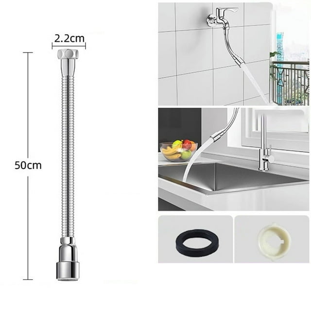 MYG Rallonge Universelle de Robinet de Cuisine en Acier Inoxydable Buse Aérateur Flexible