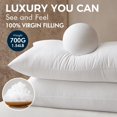 thumbnail image 5 of Pillows Standard Size Set of 2, Pack of 2 20x26 Inch 100% Virgin Fiber Filling Bed Couch Pillows, 5 of 8