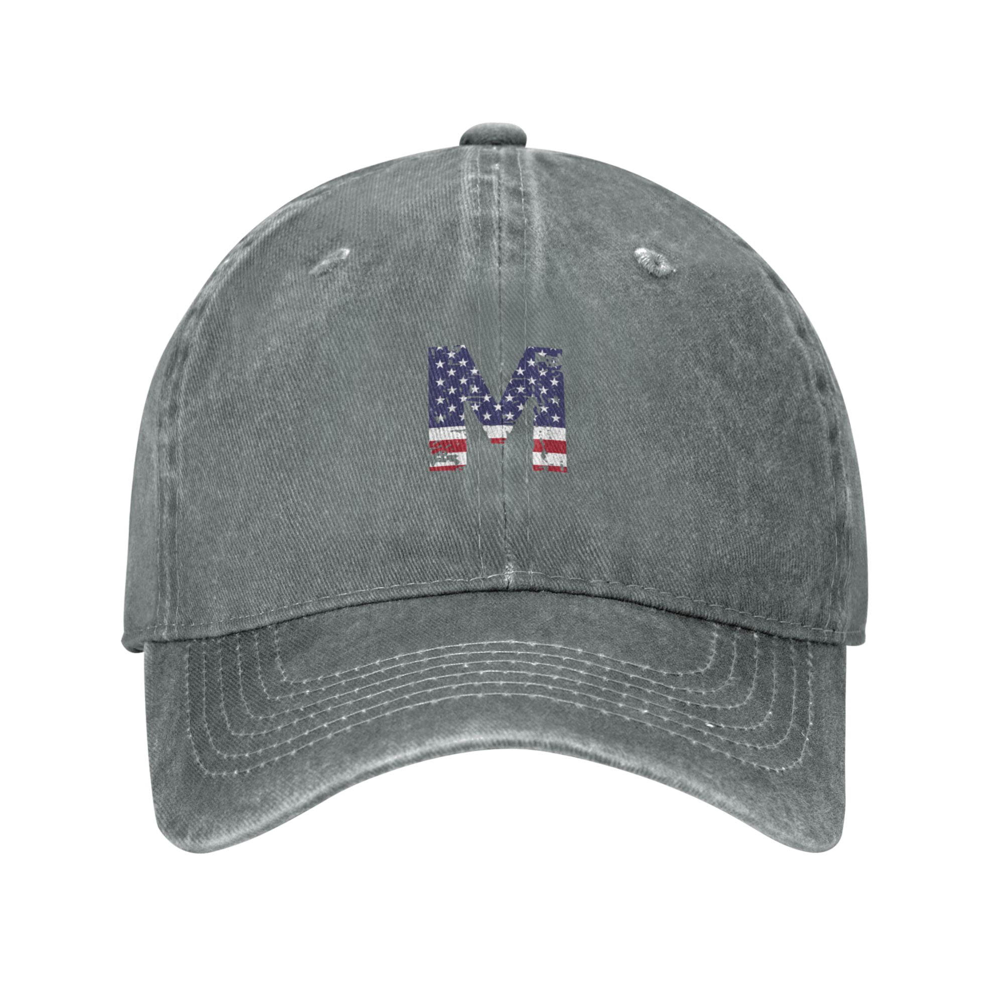 ZICANCN Adjustable Baseball Cap Women, Letter M America Usa Flag Hats ...