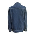 thumbnail image 4 of Maoxin Mens Jacket Men's Vintage Motorcycle Solid Color Button Pocket Long Sleeved Denim Jacket Spring/Autumn Clothing Dark Blue S, 4 of 4