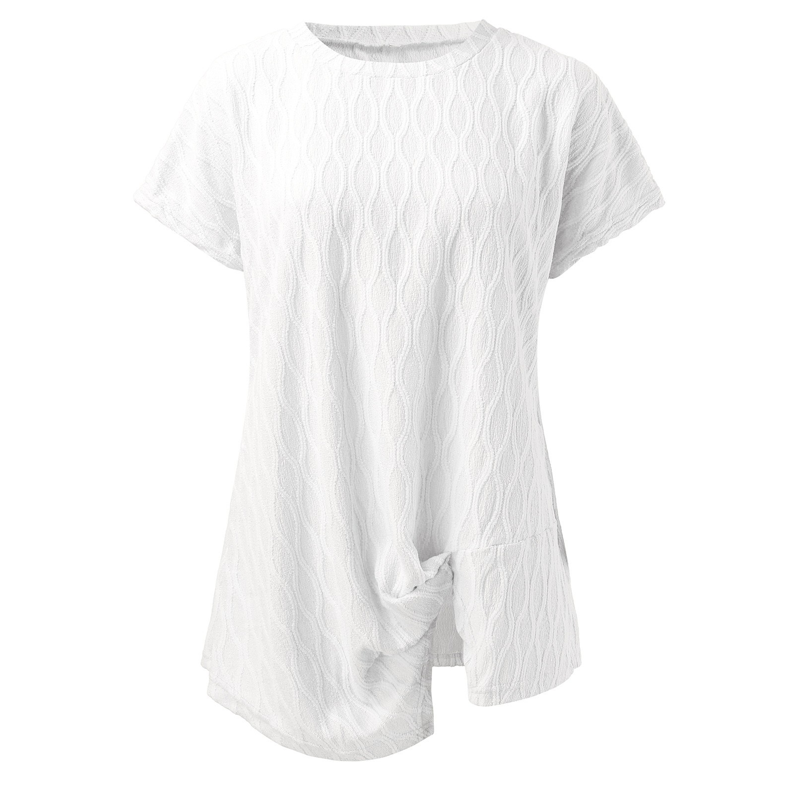 T-shirt Femme 2025 Manches Courtes - Motif Papillon - Col Rond - Coton Confortable - Haut D'été Décontracté
