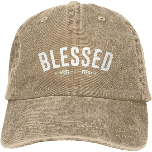 Blessed,Christian,Faith,Cool Christian,Jesus Gifts Hats Cowboy Hat Classic Cotton Hat Men Women Baseball Cap Dad Hat