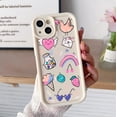 thumbnail image 2 of Creative Cartoon Phone Case For iPhone 14 13 11 12 Pro Max 7 8 Plus X XS Max XR Shockproof Liquid Silicone, 2 of 6