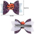 thumbnail image 2 of Paquete de 4 pinzas para el pelo con lazo de 3 "para Halloween, horquilla con lazo para niña, Boutique, lazo para el pelo de araña con purpurina para niña, pasadores para el pelo para fiesta y baile Sailing Electrónica, 2 of 5
