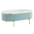 thumbnail image 2 of Furniture of America Timi Glam Wood 1-Drawer Coffee Table in Green, 2 of 11