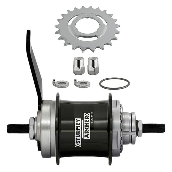 Sturmey Archer 2sp Kick Shift Hub Kit RR 36H Blk 2s
