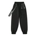 thumbnail image 4 of iiniim Kids Girls Long Sleeve Hooded Cropped Sweatshirt Tops with Sweatpants for Hip-hop Dance 8-16 Red 10, 4 of 7