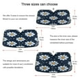thumbnail image 5 of ALAZA Daisy Floral Windshield Sun Shade Car Foldable Sun Visor Block UV Rays Protector 53"x23.5", 5 of 8