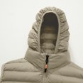 thumbnail image 7 of Riecok Quilted Vest for Men Sleeveless Detachable Hood Zip up Jackets Solid Casual Winter Outerwear with Pockets Khaki M, 7 of 7