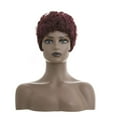 thumbnail image 3 of Short Burgundy Pixie Cut Wigs for  Women Wine  Short Wig for  Women Synthetic Pixie Wigs with Bangs Layered Wig Short Wigs Short Curly Hair Pixie Wigs, 3 of 6