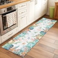 thumbnail image 2 of Runner Rug 2 x 6 Ft, Beach Coastal Washable Non-Slip Floor Mat for Kitchen Hallway/Entryway, Summer Coral Starfish Nautical Ocean Long Kitchen Runner Area Rugs for Living Room, Low-Profile, 2 of 8