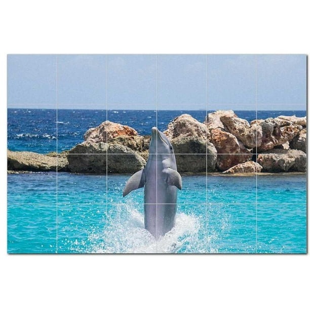 Film statique pour fenêtre Dolphin Painting, haute sécurité