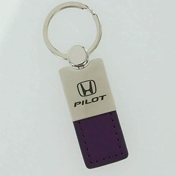 Honda Pilot Keychain & Keyring - Duo Premium Purple Leather