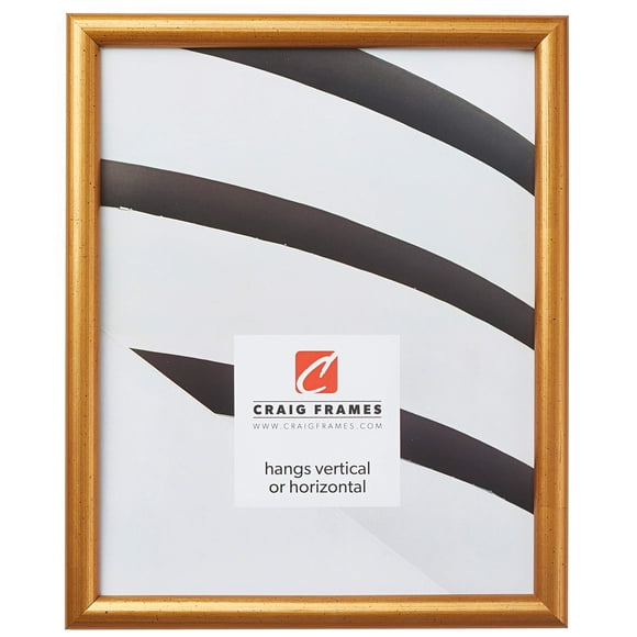 Craig Frames Bullnose, Antique Gold Picture Frame, 13 By 19-Inch