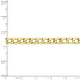 thumbnail image 5 of The Black Bow 5.25mm, 10k Yellow Gold Hollow Curb Link Chain Necklace, 26 Inch, 5 of 9