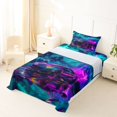 thumbnail image 5 of Manfei Speed Car Twin Sheets,Stormy Sky Bedding,Purple,3-Piece,1 Fitted Sheet and 1 Pillowcase, 5 of 6