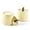 Yellow, variant on 2 Pack Ceramic Qtip Holder Dispenser with Gold Lids, White Apothecary Jars Bathroom Vanity Organizer for Home Decor - Bathroom Canister for Cotton Swabs, Rounds, Balls, Makeup Sponges, Bath Salts