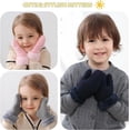 thumbnail image 5 of 1Pairs Baby Girl Mittens Fleece Toddler Boy Mittens Warm Kids Winter Gloves Unisex Cold Weather Baby Gloves, 5 of 6
