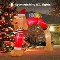 thumbnail image 4 of Gymax 8 FT Tall Jumbo Inflatable Christmas Arch Archway w/ Dachshund & Gift Boxes Decorations, 4 of 10