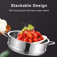 thumbnail image 4 of YAOMOBB Vegetable Steamer Stainless Steel Vegetable Steamer Multiple Layer Upper Steaming, 4 of 5