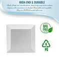 thumbnail image 5 of Smarty 12" x 12" Clear Square with Groove Rim Plastic Serving Trays 24ct, 5 of 7