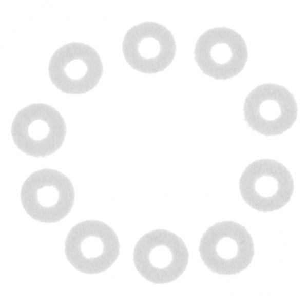 Paquete de 3-6 piezas de 10 piezas de arandelas de fieltro de trompeta piezas de instrumentos de latón blanco 5 piezas Sunnimix Arandelas de fieltro de trompeta