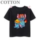 thumbnail image 3 of 2024 Disney Anime Stitch Moda Verano Niños Múltiples Dibujos Animados Algodón Camisetas Cuello Redondo Casual Manga Corta Estampado Patrón, 3 of 5
