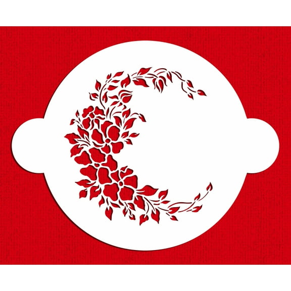 Designer Stencils Wild Rose Spray Cake Stencil, Beige/semi-transparent