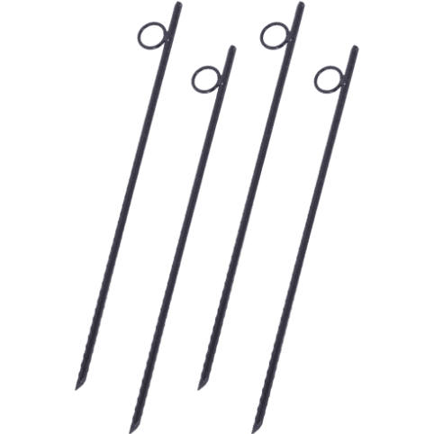 4pcs Heavy Duty Rebar Stakes 3/8"x18" with Loop for Tent Canopy