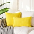 thumbnail image 2 of Soft Corduroy Corn Kernel Pillowcase 20*20 Inches Bright Yellow, 2 of 3