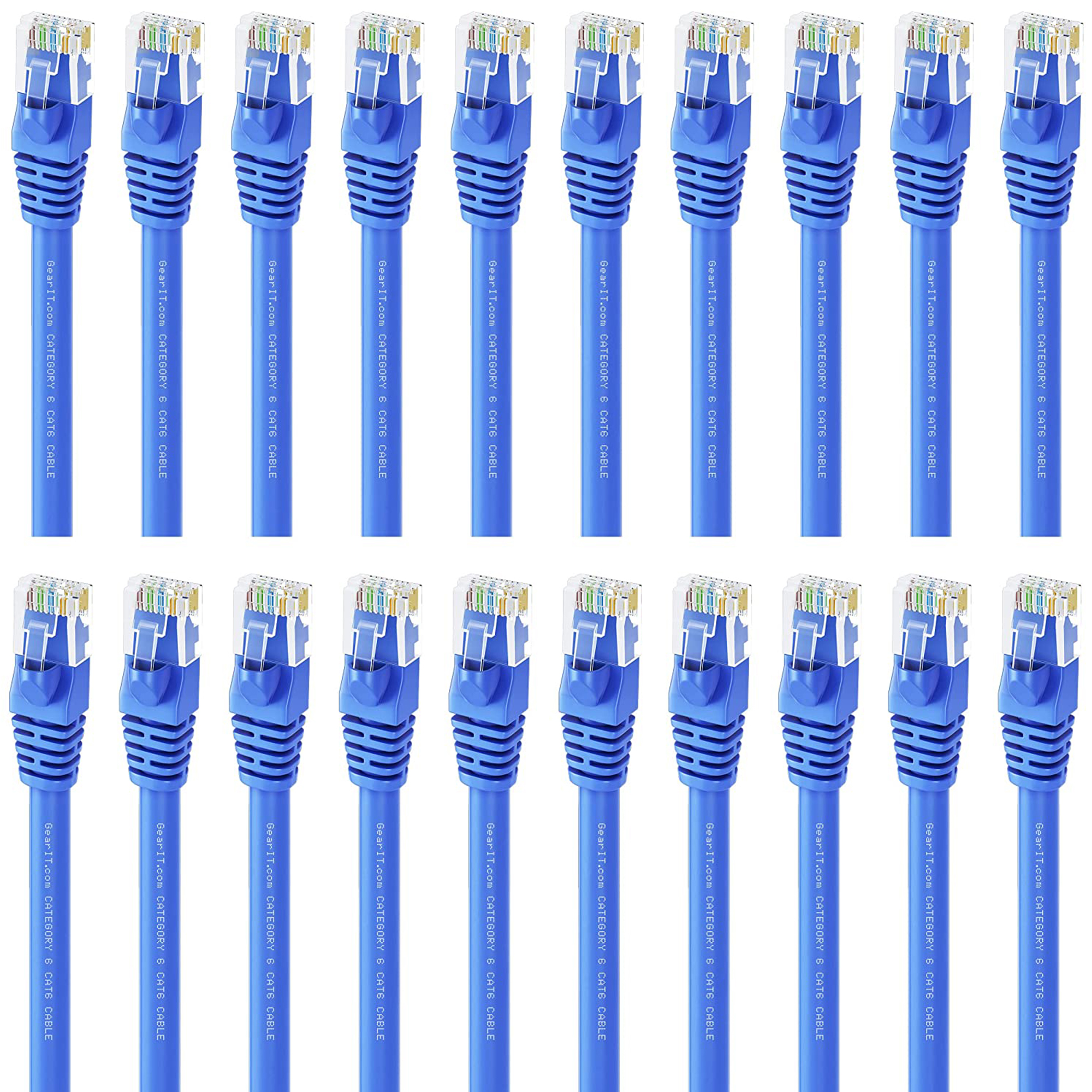 GearIT PreTerminated Cat 6 Cables for Home & Office Network