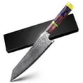 thumbnail image 1 of Damascus Knife 8 inch Kiritsuke Kitchen Chef Japanese Knife 67Layers VG10 High Carbon Stainless Steel Knives Razor Sharp, 1 of 7