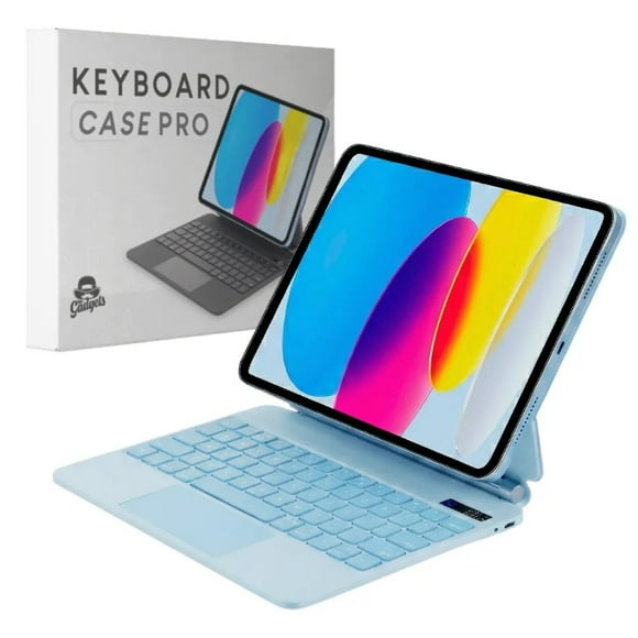 Teclado Magic Keyboard Pro Para Ipad 10th A16 2025 Español Ñ Azul Claro.