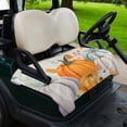 thumbnail image 2 of Golf Cart Seat Covers for 2 Seater,Orange Pumpkins Fall Soft Microfiber Cart Seat Towel Blanket,Thanksgiving Leaves Botanical Rustic Absorbent Non Slip Bench Seats Protector for Golf Course 51"x31", 2 of 9