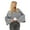 Grey, variant on Women Sweater O-Neck Batwing Long Sleeve Solid Color Loose Fit Knitting Tops Exposed Navel Irregular Cross Sweater