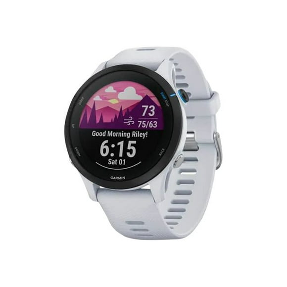Garmin Forerunner 255 Music - 46 mm - whitestone - sport watch with strap - silicone - whitestone - wrist size: 5.12 in - 8.07 in - display 1.3" - 4 GB - Bluetooth, Wi-Fi, ANT+ - 1.73 oz