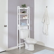 Honey-Can-Do 4-Shelf MDF Over-The-Toilet Bathroom Storage Space Saver, White
