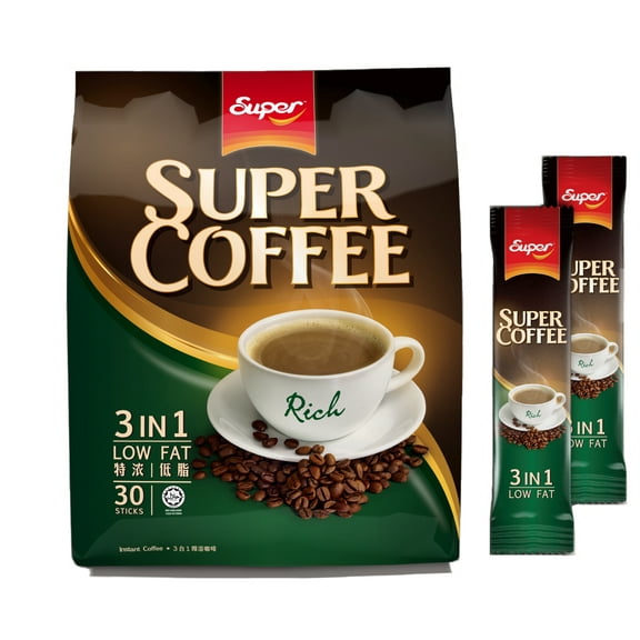 (2 Pack) Super Instant 3 in 1 Rich Coffee