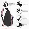 thumbnail image 3 of Pink Cow Print Sling Backpack - Chest Bag for Men and Women, 3 of 4