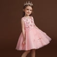 thumbnail image 4 of Gunia Flower Little Girl Dresses For Wedding Sleeveless Kids Summer Fashion Butterfly Printed Tulle Skirt Princess Puffy Formal Pink Dress For Girls 3-9 Years, 4 of 4