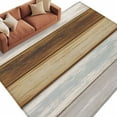 thumbnail image 2 of 5'x8' Area Rugs, Vintage Brown Wood Indoor Outdoor Area Rug for Living Room Bedroom, Farmhouse Wooden Plank Rustic Washable Bathroom Rugs Kitchen Floor Carpet Mats Home Decor Aesthetic, 2 of 8