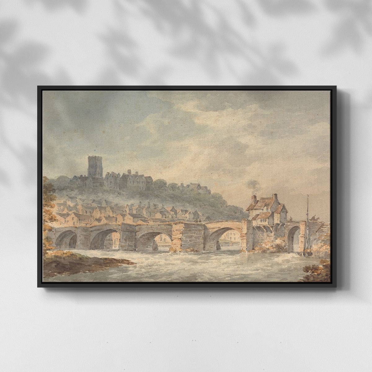 Vintage Landscape-CCCXCII By Wexford Home Framed in Black Wood Gallery Wrapped Canvas 25 in. x 37 in.
