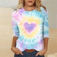 thumbnail image 2 of T-Shirt Imprimé pour Femmes, T-Shirt Graphique Coupe Ample pour Femmes, Haut à Manches Courtes et Col Rond Décontracté, Tissu Doux pour la Maison, les Loisirs, les Rendez-Vous, les Vacances, 2 of 5