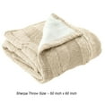 thumbnail image 5 of Lois 50 x 60 Throw Blanket Cable Knit and Sherpa, Acrylic, Cream, White, 5 of 5