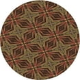 thumbnail image 1 of Ahgly Company Machine Washable Indoor Round Transitional Light Brown Area Rugs, 4' Round, 1 of 7