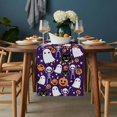 thumbnail image 2 of Halloween Purple Table Runner - 120 Inch Long, Kitchen Dining Table Runner Dresser Scarves, Black White Ghost Orange Skull Pumpkin Farmhouse Decor for Coffee Tables Wedding Party Banquet, 2 of 8