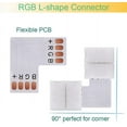 thumbnail image 2 of SONGAUN 10mm 4pin 5050 RGB LED Strip Solderless Connector Kit- Includes 6.6FT Extension Cable,2 Way Splitter,L and T Shape connectors, 2 of 7