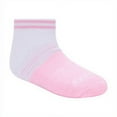 thumbnail image 3 of Skechers Kids Girls' 6 Pack 1/2 Terry Low Cut Socks, White/Bright Pink, 5-6.5, 3 of 8