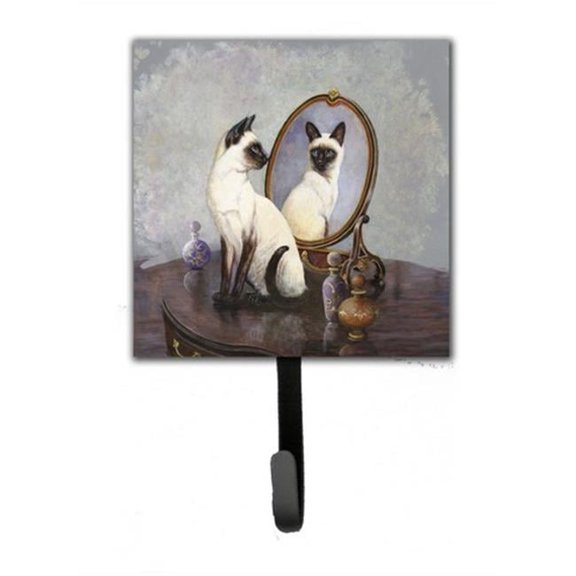 Siamese Reflection by Daphne Baxter Leash or Key Holder